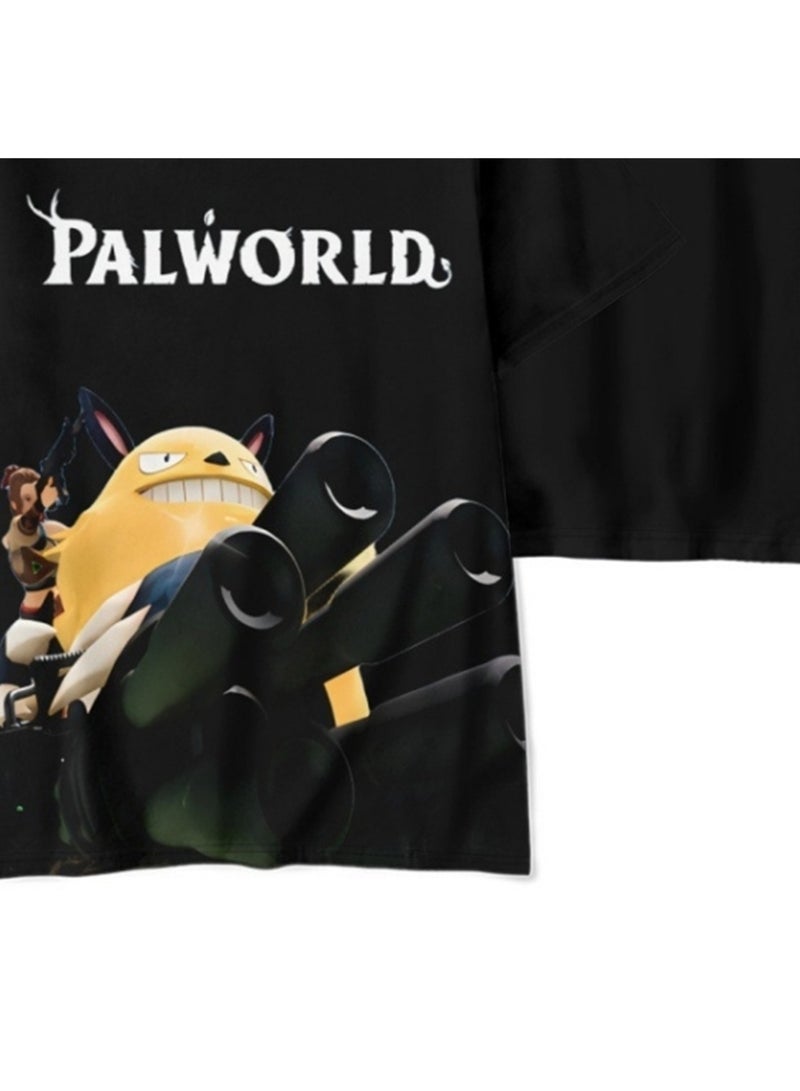 Palworld Phantom Beast Palu 3D digital printing summer short-sleeved T-shirt for adults and children - Image 3