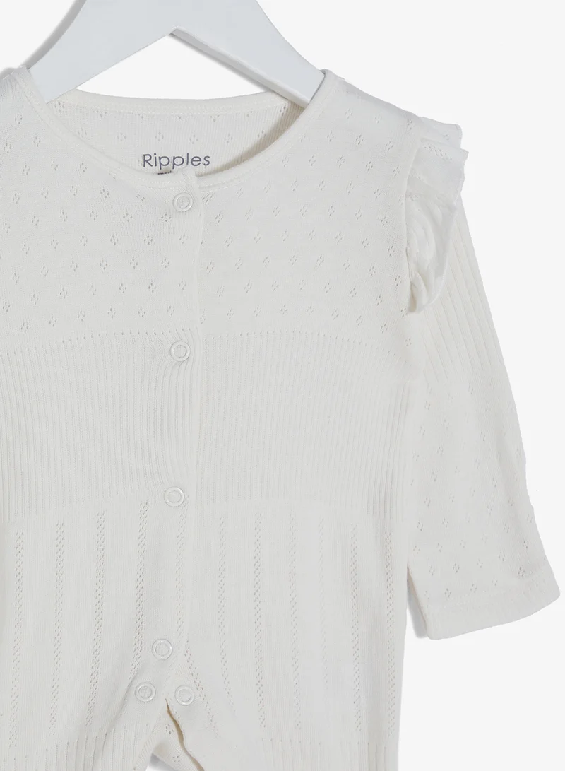 Ripples Baby Romper Long Sleeved With Closed Feet