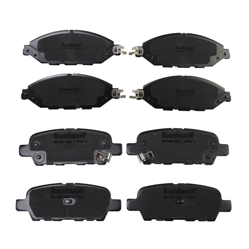 IBESTWOLF Front and Rear Ceramic Brake Pads for 2013 Infiniti JX35 2014-2019 QX60 for 2015-2020 Nissan Murano 2013-2019 Pathfinder, Disc Brake Pad Replacement P-905 P-1649 - Image 1