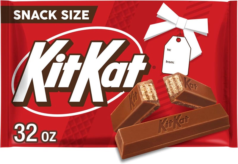 KitKat KIT KAT Milk Chocolate Snack Size Wafer Candy Bars, 32 oz Bulk Bag - Image 1