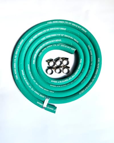 FCNFLZF Fuel Line 12 inch High Pressure Fuel Line Hose10FT 13mmEngines Fuel SystemsMarine Fuel Hose Agricultural Machinery Fuel LineGreen28Mpa 400PSI EN8541TE - Image 1