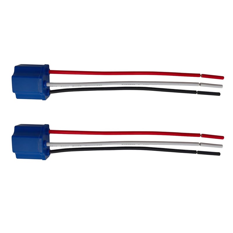 Audak 2Pcs H4 9003 HB2 Heavy Duty Ceramic Wiring Harness Sockets Female Connector for Headlights or Fog Lights - Image 3