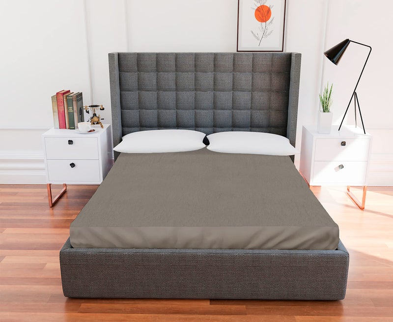ACHIR Terry Cotton Ultra Soft Waterproof Mattress Protector/Bed Cover - 78"x60", Queen Size, Grey - Image 5