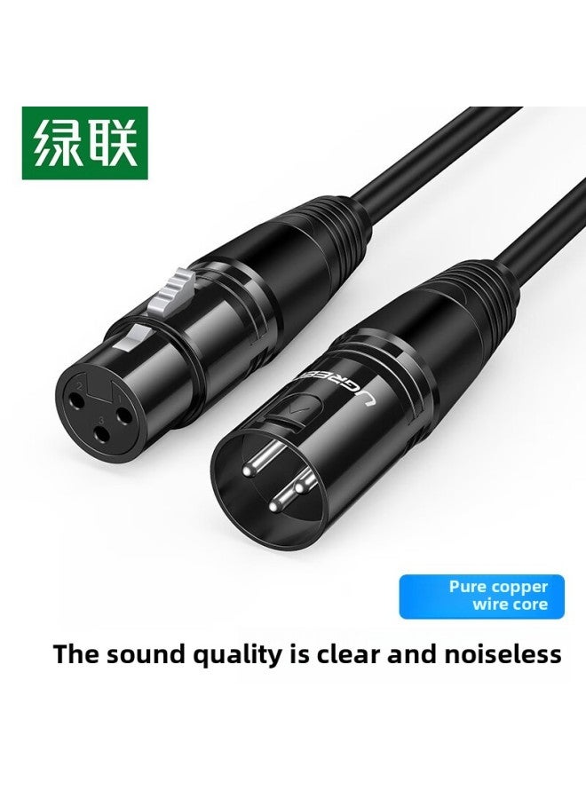 Green Link Cannon Line Audio XLR Male-to-female Dual Cannon Faucet Microphone Microphone Connection Sound Card Audio Dedicated-Color:[xlr Cable Male To Female Interconversion] Hifi High-definition Sound Quality/double Wire Core/stable Sound Quality Transmission-Length:2m  - Image 2