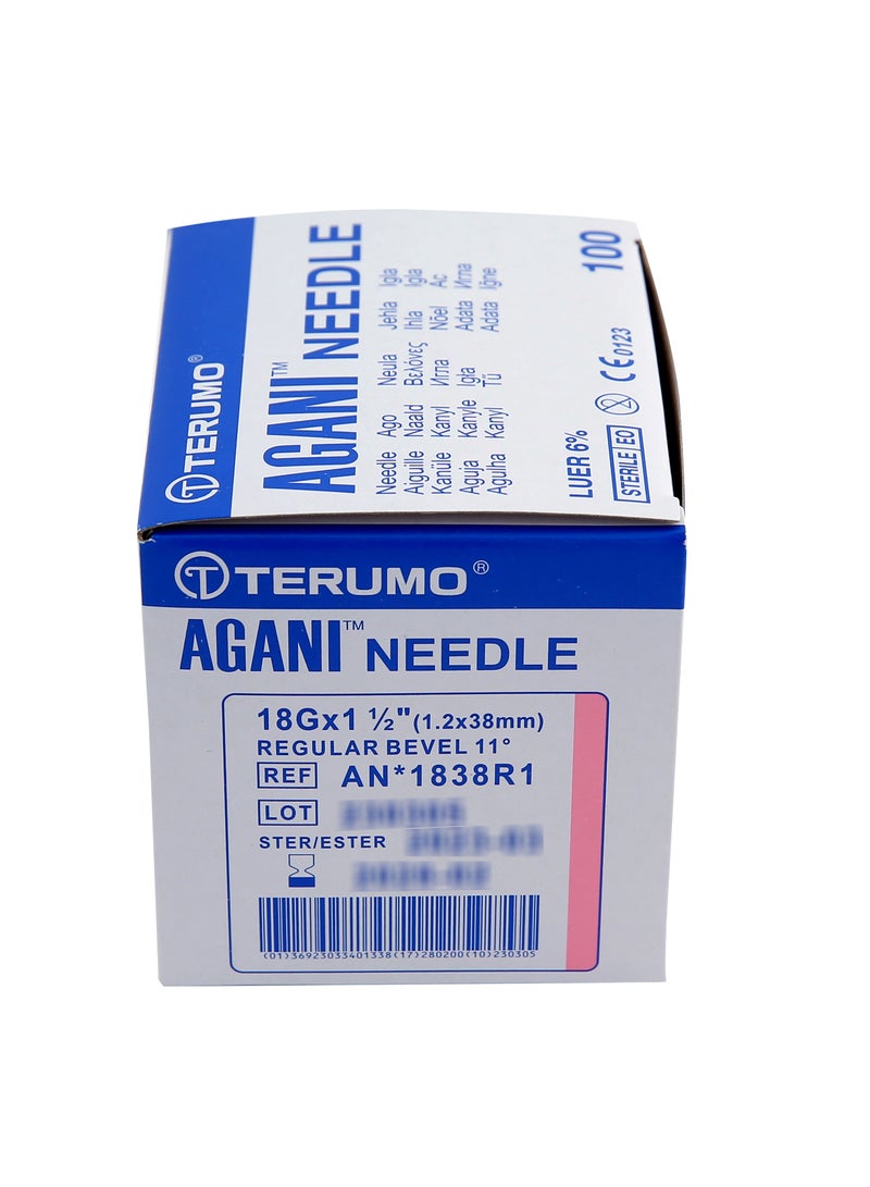Terumo Agani Needle 18G x 1 1/2 (1.2 x 38mm) - Image 1
