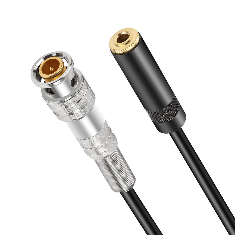 MEIRIYFA BNC Male to 3.5mm (1/8") Female Plug TRS Stereo Coaxial Power Audio Cable(0.5M) (BNC Male to 3.5mm Female) - Image 1