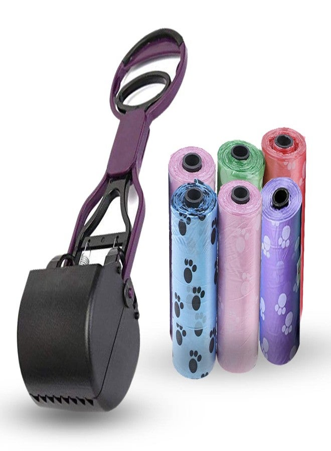 PETS EMPIRE 6 Roll Dog Waste Bags, Leak Proof, 90 Counts, Portable Handle Cleaning Pickup Clip, Small Scooper - Image 1