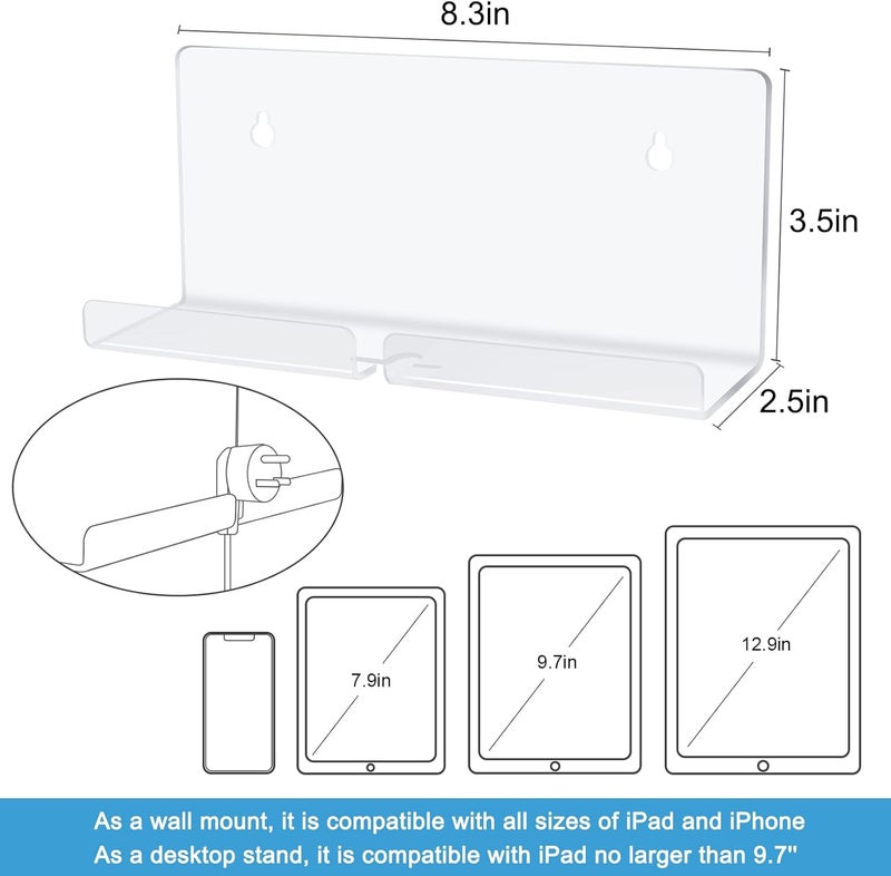 STAPENS Tablet Stand Holder Wall Mount for iPad, iPad Air, iPad Pro, iPad Mini, Smartphones and eReader, 2 Pack - Image 3