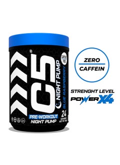 C5 Energy C5 Night Pre Workout Powder Blue Raspberry- 24 Servings, Free Caffeine - Sugar Free-Zero Calories-Beta Alanine-Citrulline Malate, High-Performance PreWorkout Booster Supplement  - Image 2