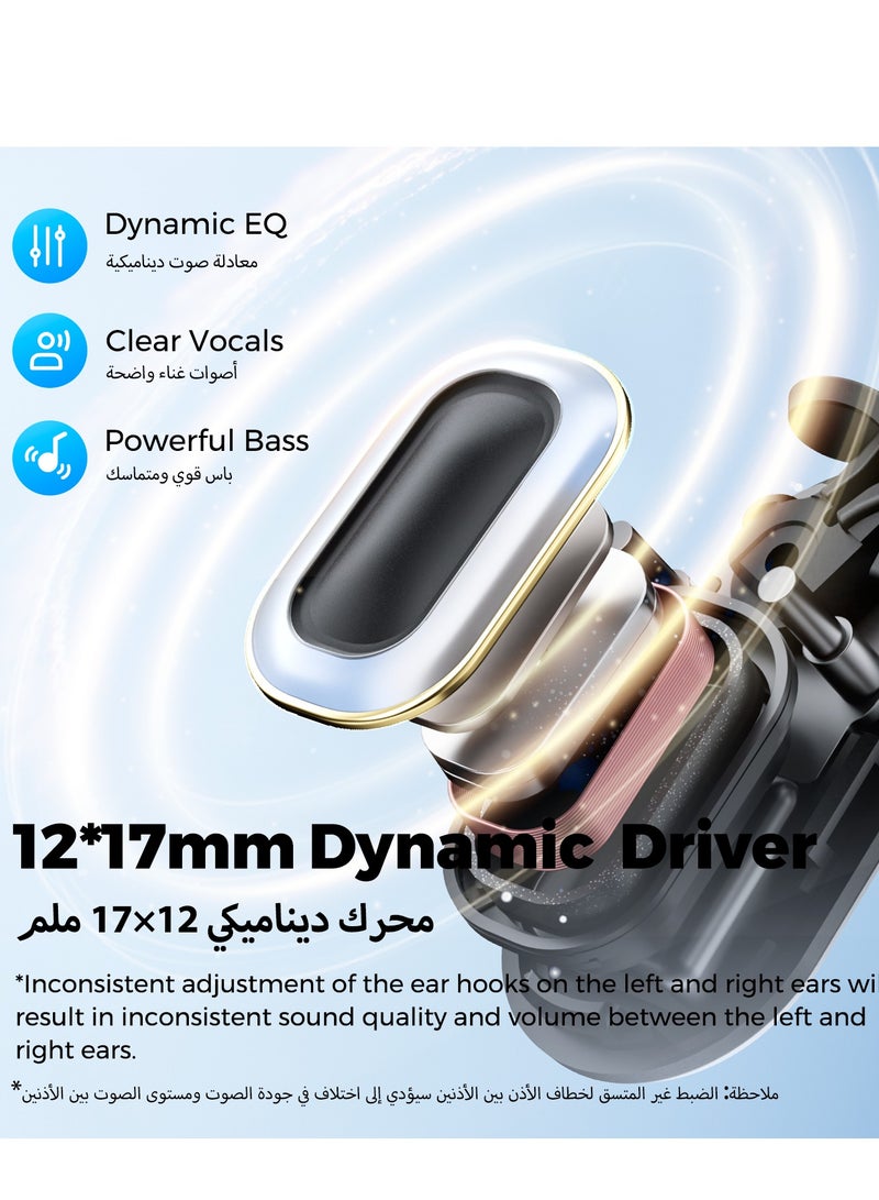 SoundPeats Dual-Microphone AI Call Noise-Canceling Bluetooth Earbuds Open-Ear Design for Music, Sports, and Business black - Image 3