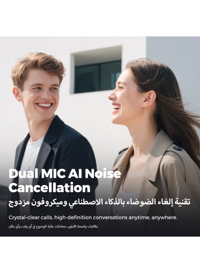SoundPeats Dual-Microphone AI Call Noise-Canceling Bluetooth Earbuds Open-Ear Design for Music, Sports, and Business black - Image 4