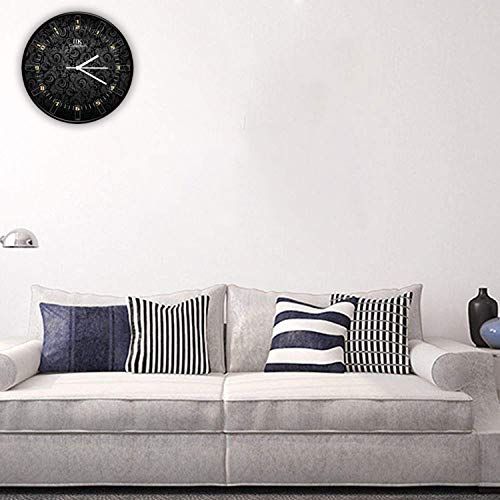 IIK COLLECTION 12-inch Designer Plastic Analogue Round WallClock for Home, Kitchen, Living Room, Bedroom, Office (30 cm x 30 cm x 6 cm) - Image 4