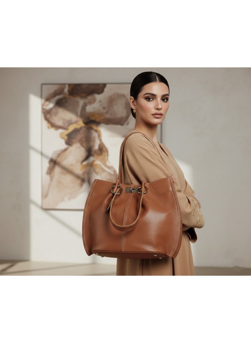 Elegant Suede Luxury Tote Bag - Image 3