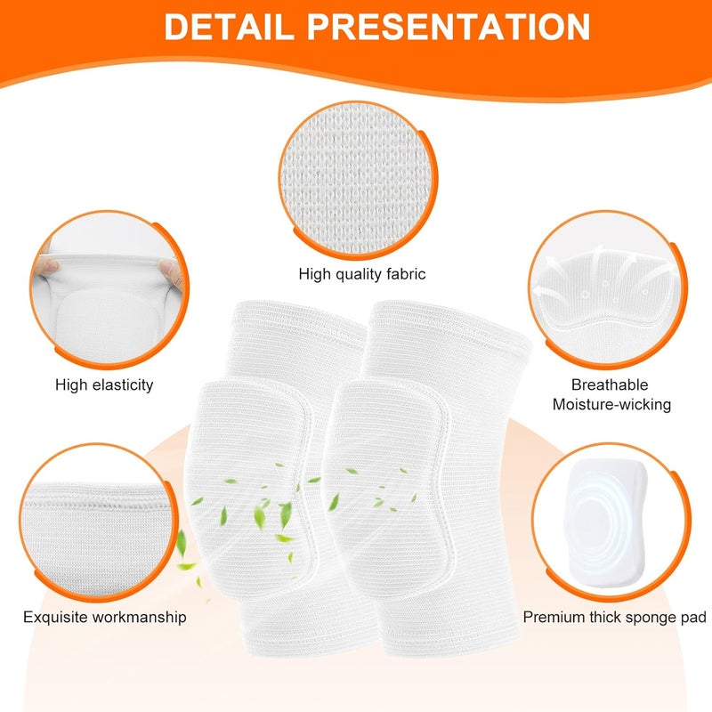 HISFFOG Volleyball Knee Pads for Women, Men, Youth, Girls, Kids, Knee brace for Volleyball Basketball Football Dance Yoga Tennis Running Cycling Workout Climbing Wrestling - Image 3