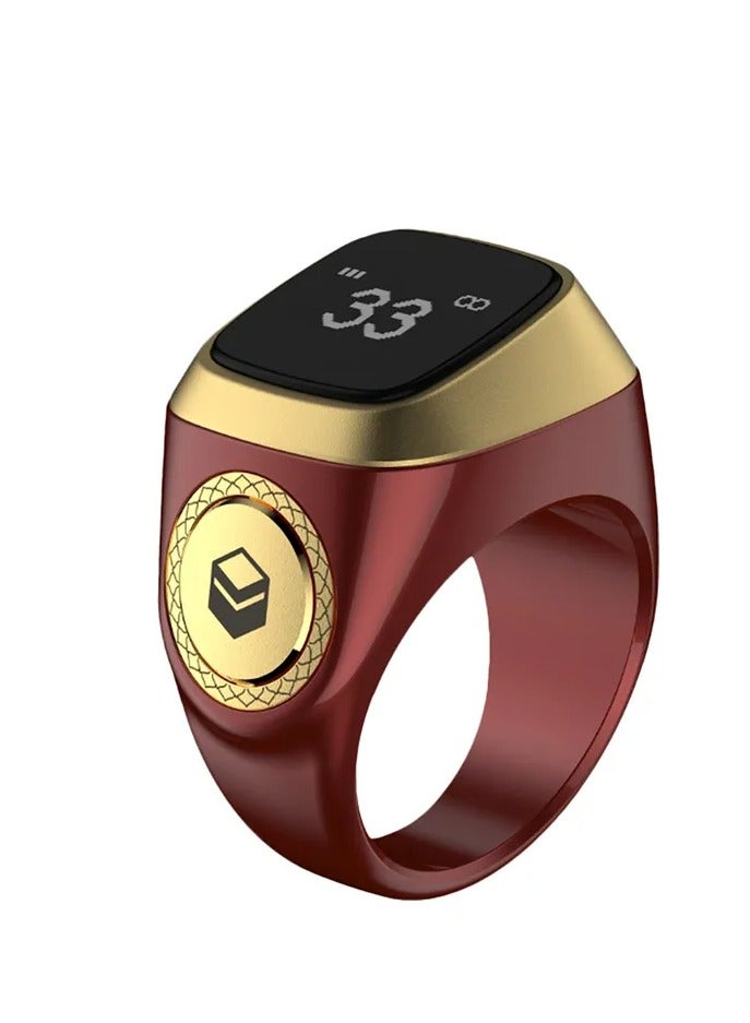 Smart Tasbih Plastic Zikr Lite Ring Brown 18MM - Image 2