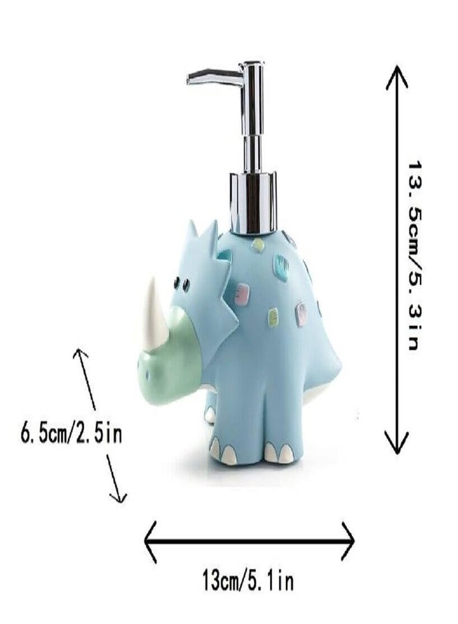 zmgmsmh Cute Animal Cartoon Resin SPA Collection Bath Accessory Set, Soap Dispenser Pump, Toothbrush Holder, Tumbler Tooth Brushes Cup, Soap Dish (Dinosaur Soap Dispenser) - Image 2