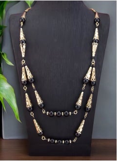 ANUM BY MUNA Luxury accessory set with a heritage design decorated with transparent Black stone  - Image 1