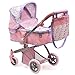 Dolls To Play Baby Doll Convertible Pram Stroller for Kids Adjustable Handle Foldable Buggy Carriage with Canopy and Storage Basket Heavy Duty Premium Quality Purple 25 Inch - Image 2