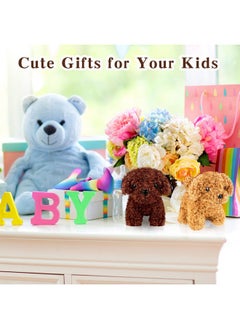 Elcoho Elcoho 16 Pieces 4 Inches Mini Plush Dogs Stuffed Puppy Dog with Keychain Cute Stuffed Animal Toy Soft Toys Party Favor for Goodie Bag Birthday Party Gifts, 4 Colors (Curly Puppy)  - Image 5