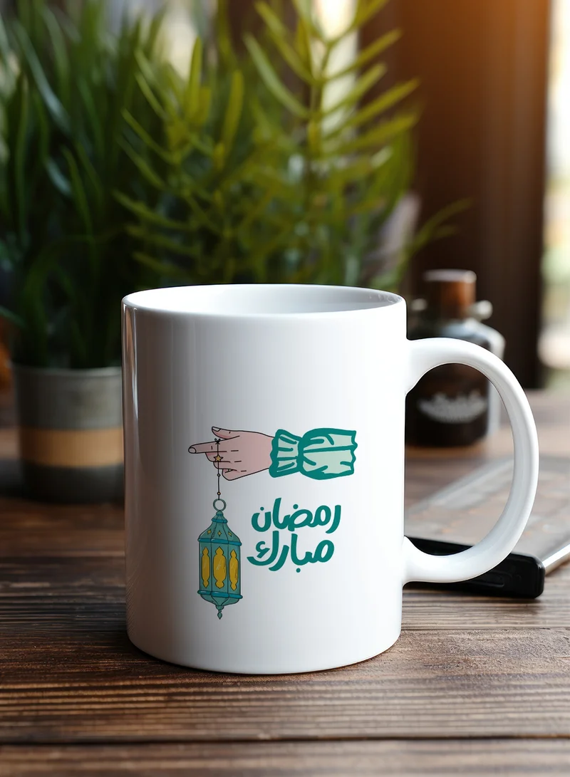LOWHA 11 oz Ceramic Mug with Ramadan Mubarak Design