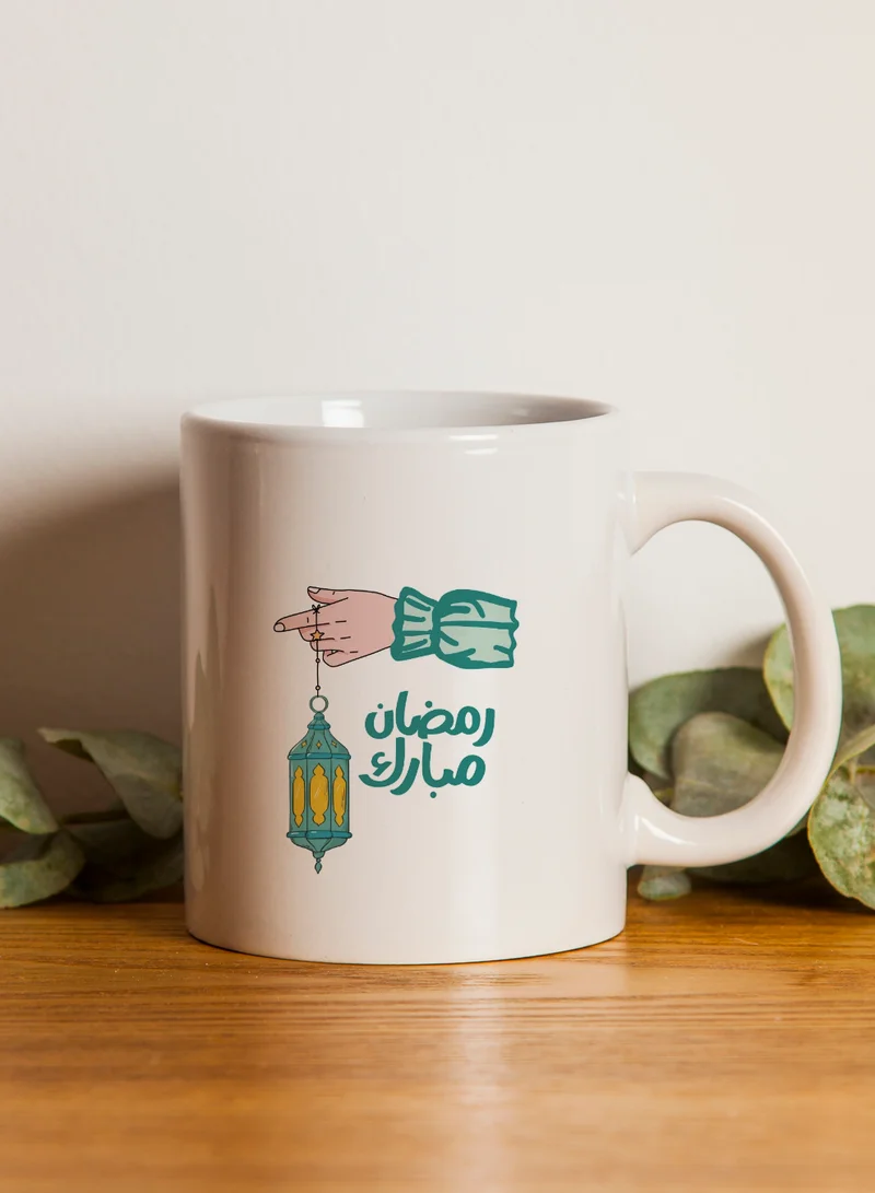 LOWHA 11 oz Ceramic Mug with Ramadan Mubarak Design