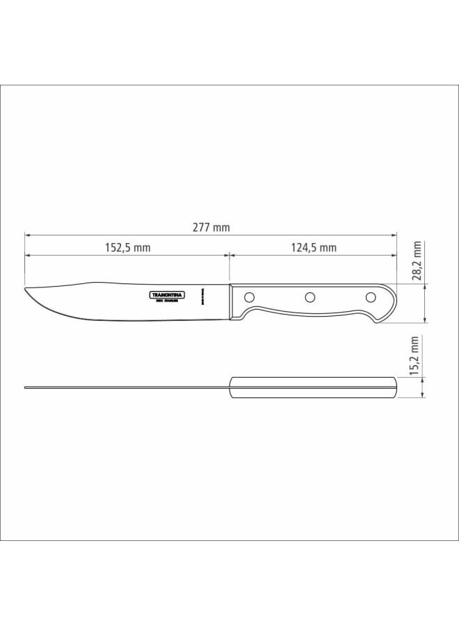 TRAMONTINA Kitchen Knife with Polywood Handle, 6-Inch Stainless Steel Blade, Durable Ergonomic Grip, Premium Red Finish, Ideal for Precise Cutting and Chopping - Image 3