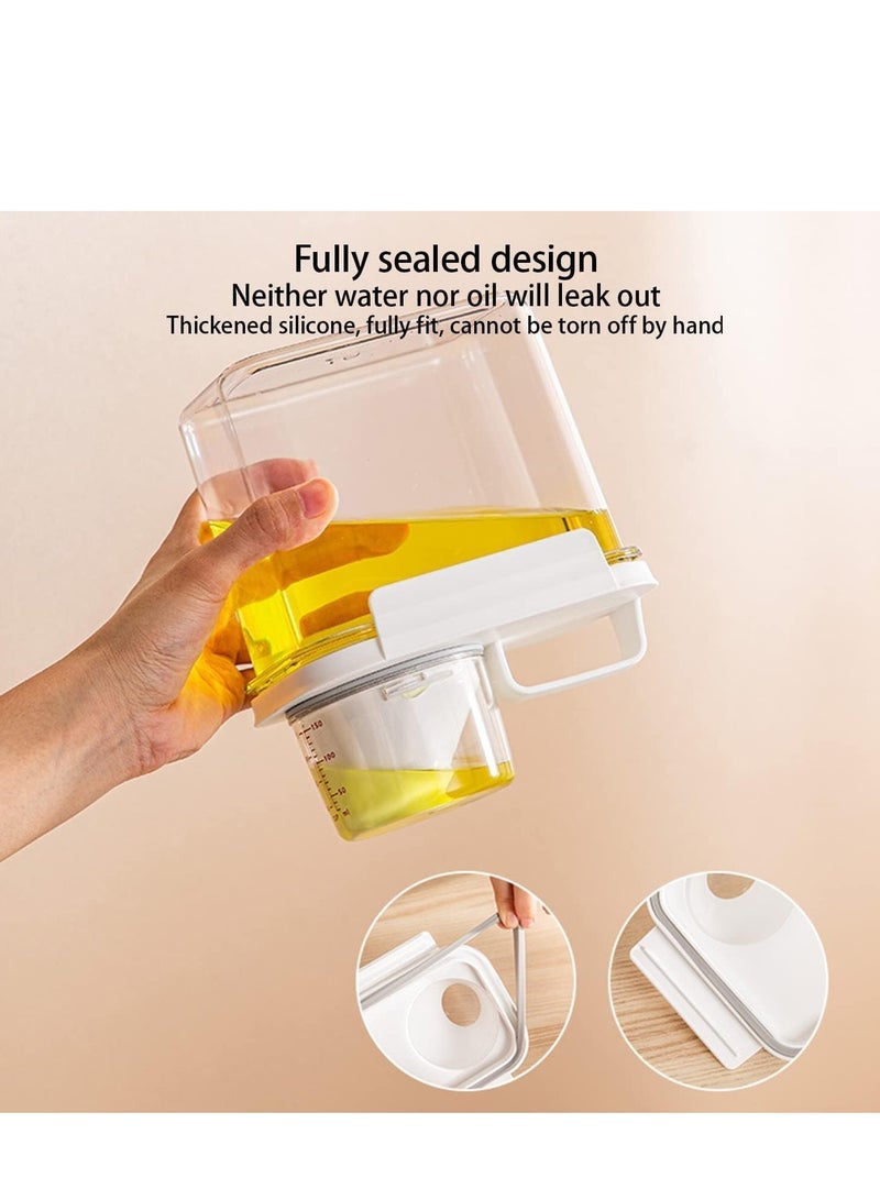 TRASSLE Rice Storage Container, Food Storage Containers with Lids Airtight and Measuring Cup Clear Plastic Kitchen and Pantry Organization Bin for Flour,Sugar,Grain & Rice, 2 Pcak - Image 4