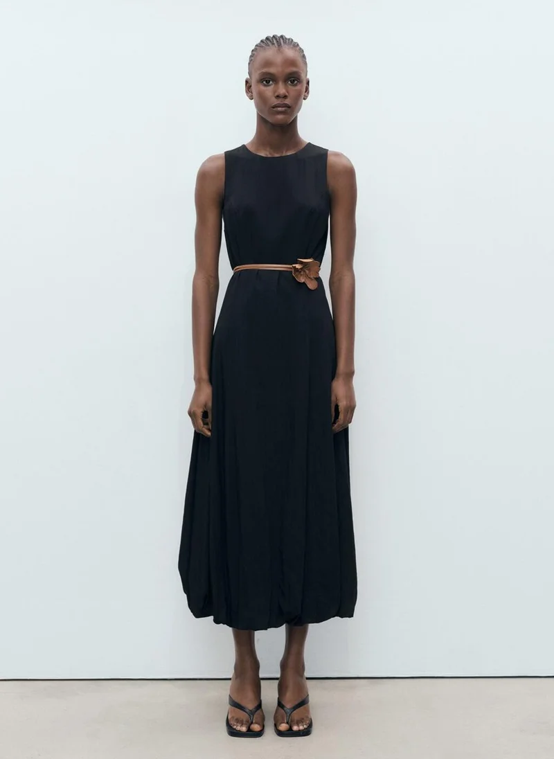 MANGO Long balloon dress