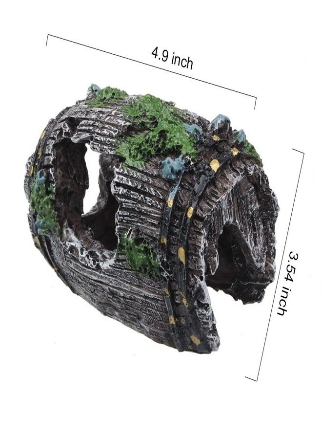 Superdream Fish Tank Aquarium Cave Resin Broken Barrel Ornament Landscape Decor - Image 5