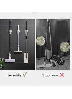 Bukela 4 PCS Broom Holder Mop Holder Broom & Mop Grippers Self Adhesive No Drilling Super Anti-Slip Broom and Dustpan Hanger Wall Mount Mops Rakes Holder for Home, Kitchen, Garden, Garage Storage  - Image 5