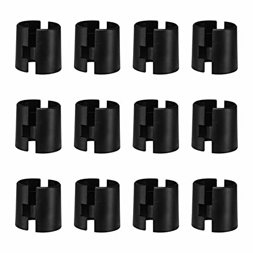 Jamiikury 16mm Wire Shelf Clips – Jamiikury Black Plastic Shelf Lock Clips for Metric 16mm Posts Only – Check Size Before Purchasing - 24pcs (12 Pairs) - Image 1