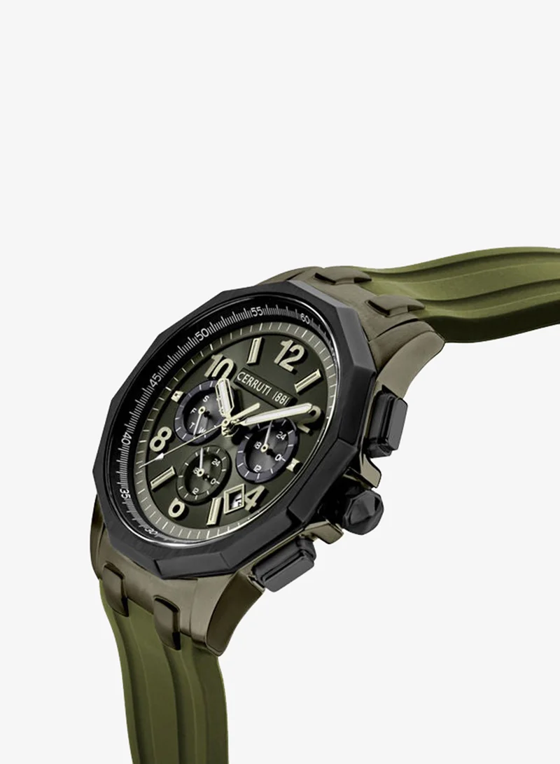 شيروتي 1881 Cerruti Watch for Men - Green Dial - 45 MM