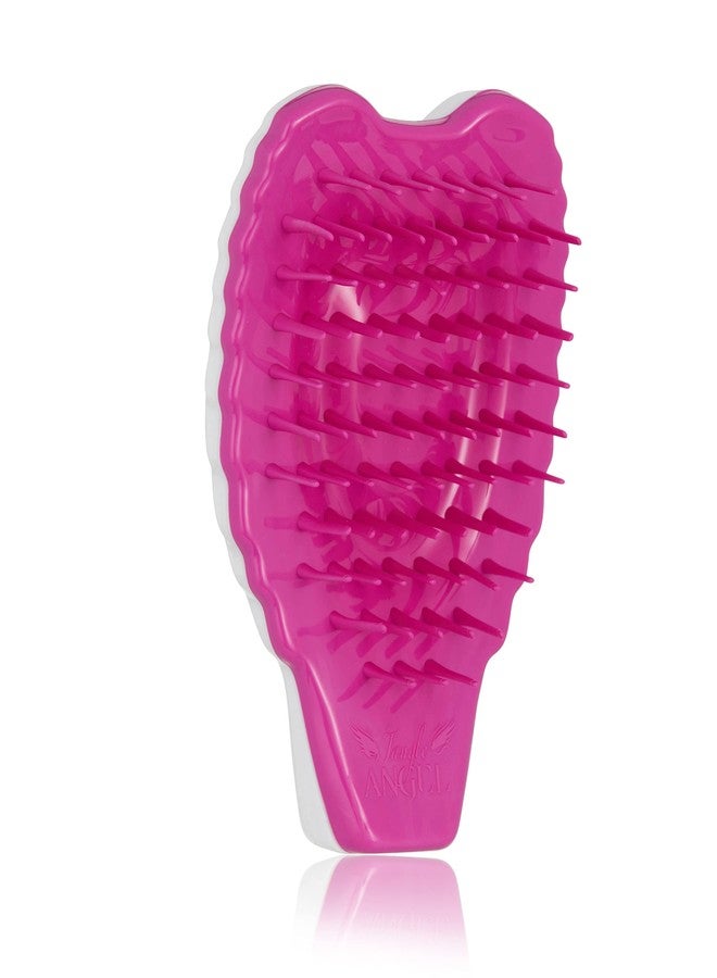 Tangle Angel Essential ReBorn Hair Brush White and Fuchsia - Image 5