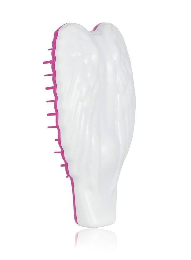 Tangle Angel Essential ReBorn Hair Brush White and Fuchsia - Image 1