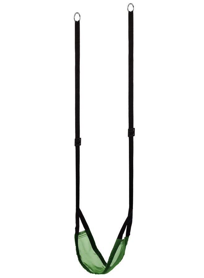 PLAYBERG Indoor and Outdoor Patio Playground Kids Fun Hanging Mesh Fabric Tree Swing with Adjustable Strap (Green) - Image 1