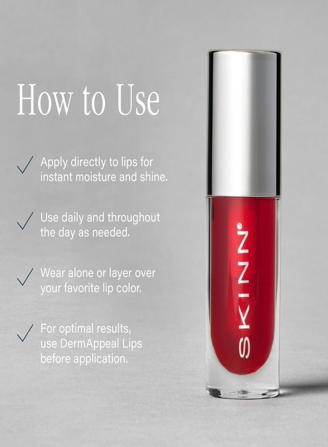 سكن زيت شفاه قرمزي لامع - يدعم إنتاج الكولاجين، وينعم الخطوط الدقيقة، ويلطف الشفاه الجافة والمتشققة - زيوت شفاه شفافة مرطبة - يحسن مرونة البشرة وملمسها وإشراقتها - فيتامين سي وعسل مانوكا - Image 4