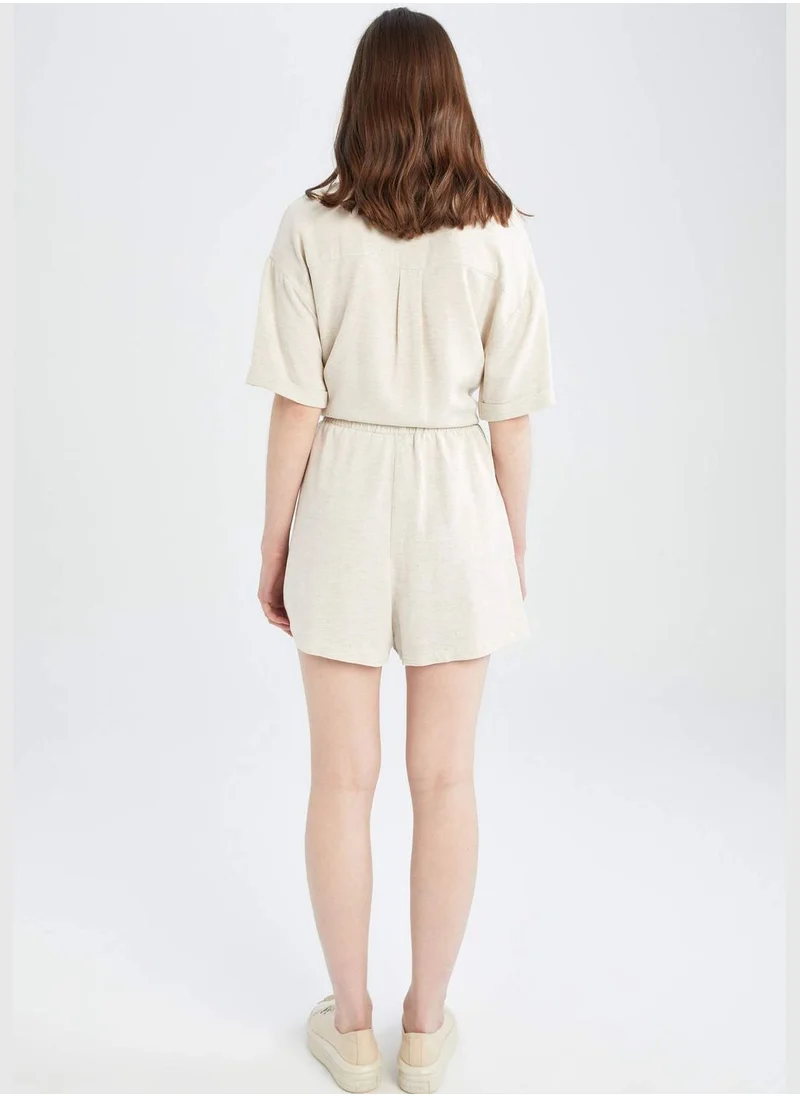 DeFacto Relax Fit Elasticated Waist Mini Short