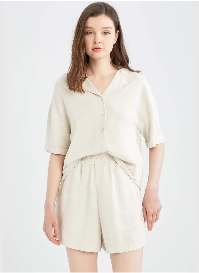 DeFacto Relax Fit Elasticated Waist Mini Short