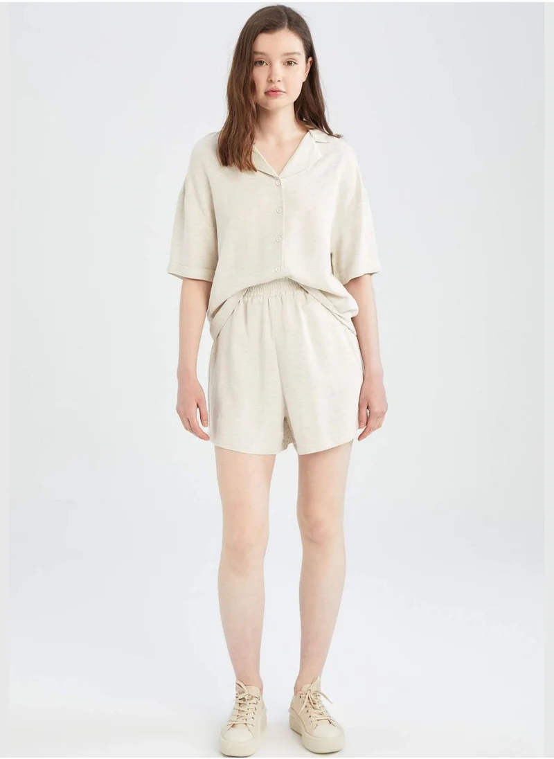DeFacto Relax Fit Elasticated Waist Mini Short