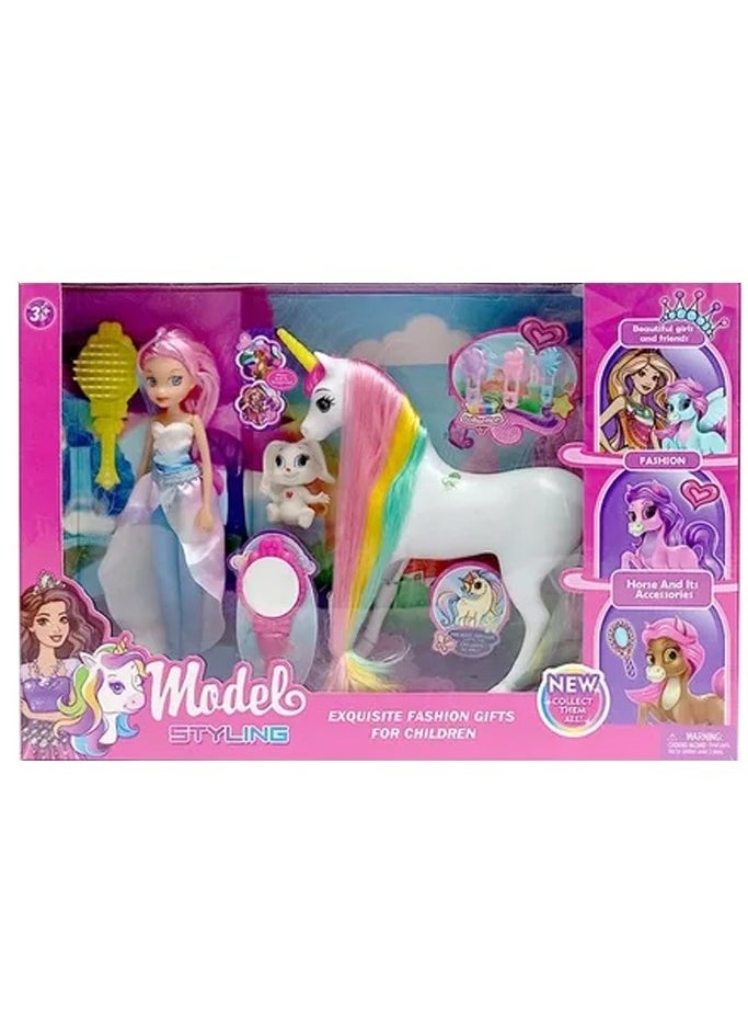 null - RAINBOW UNICORN DOLL, 16cm - Image 1