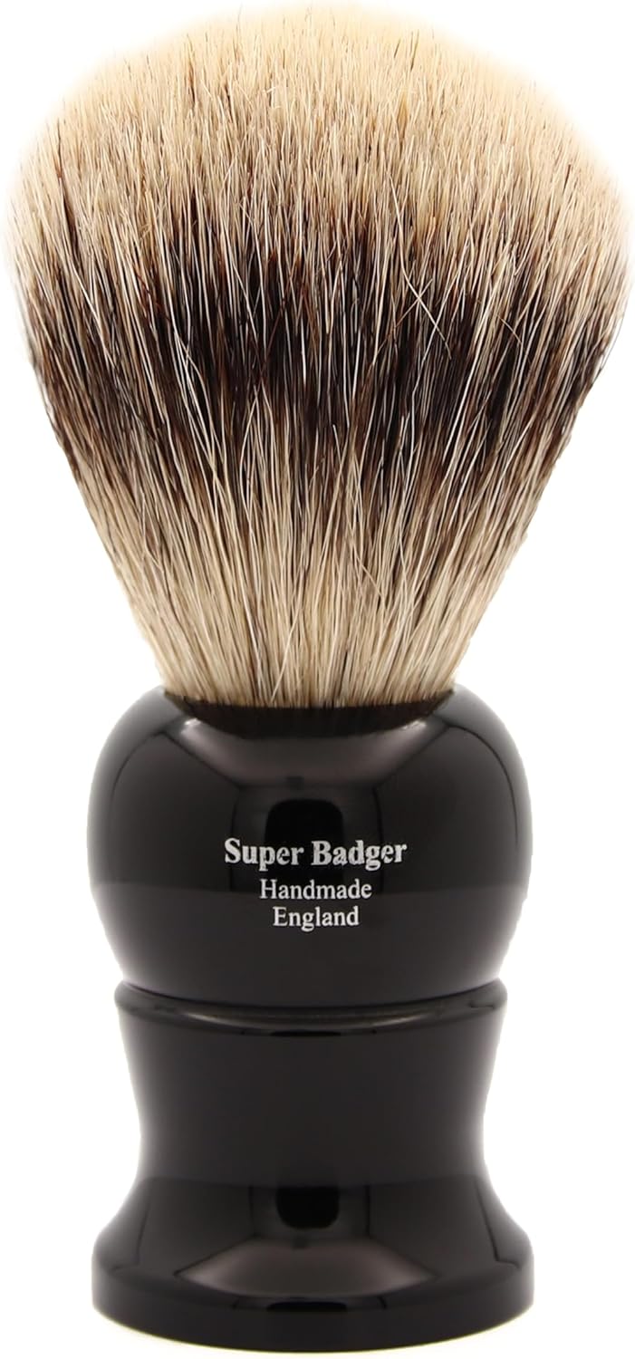 Edwin Jagger 1EJ286 Medium Super Badger Shaving Brush Imitation Ebony for use with Shaving Cream or Soap for Men - Image 2