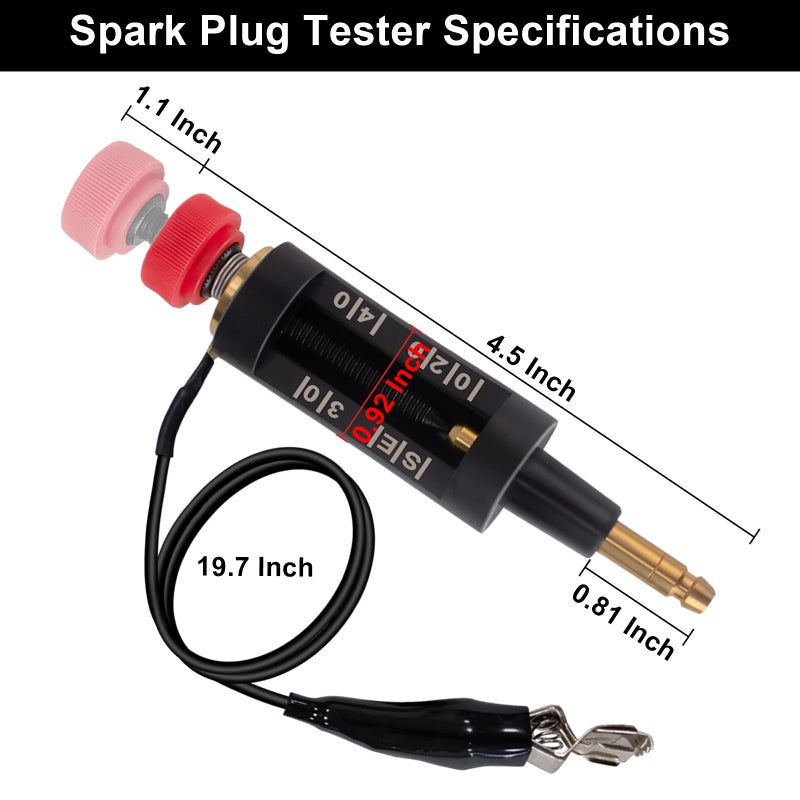 ecocstm Spark Plug Tester, Adjustable Ignition Coil Tester System, Coil Pack Tester, Spark Testers Tool, Spark Checker, Autos Diagnostic Test Tool for Automotive, Small Engines, Lawnmowers - Image 2