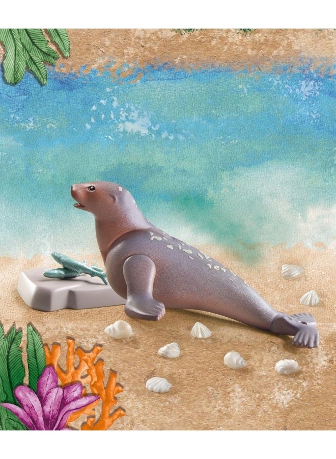 بلاي موبيل بلايموبيل ويلتوبيا لعبة أسد البحر مع شخصيات، مجسم أسد البحر، إكسسوارات موطن طبيعية وعناصر إبداعية للعب خيالي وتعليمي | موديل 71288 | لعبة إبداعية للأطفال +4 سنوات | 71288 - Image 2