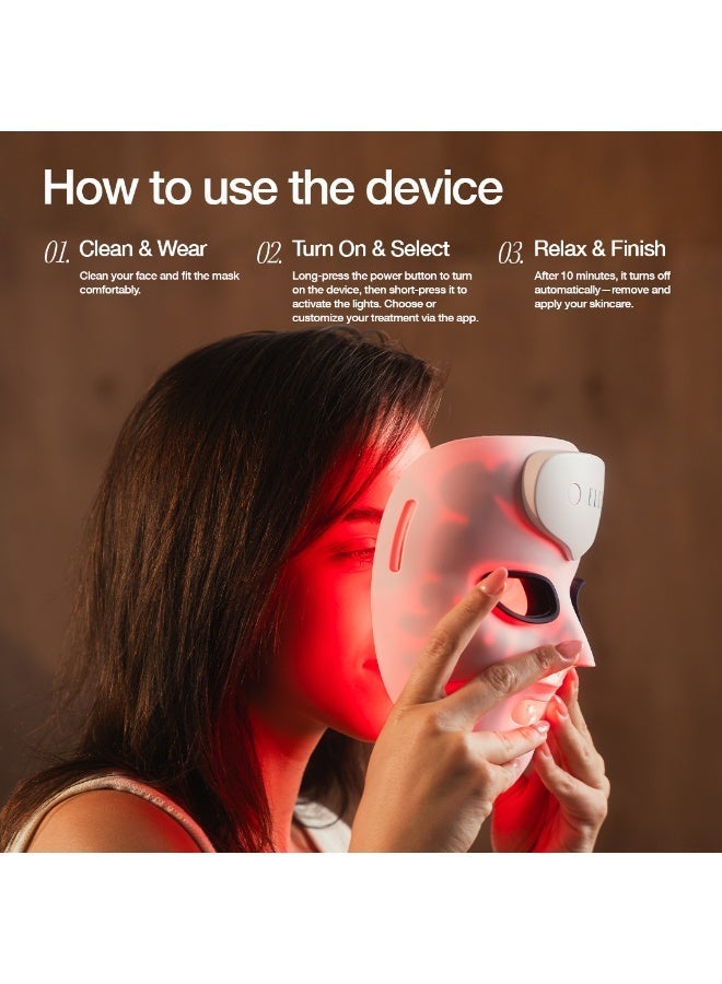 ELLE Radiance Boost Pro LED Face Mask – FDA Approved & Clinically Proven Light Therapy for Glowing, Youthful Skin | Red, Blue & Infrared Light | Boosts Collagen, Reduces Wrinkles, Breakouts & Blemishes | Comfortable Silicone Fit - Image 2