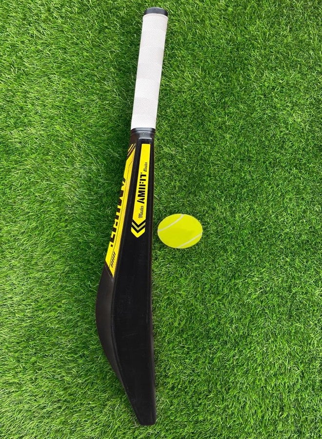 AMIFIT Plastic Cricket Bat for Tennis Ball Adults with Grip Full Size, Black - Image 4