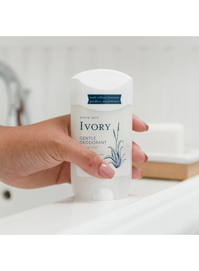 Ivory Deodorant, Hint of Aloe, Made without Aluminum and Baking Soda, 2.4 oz, Pack of 4  - Image 5