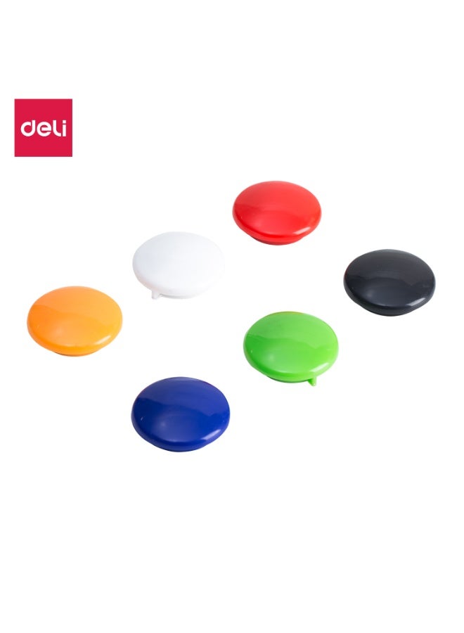 Deli 7825 Magnet 30mm -Pack-6 Assorted Colors - Image 1
