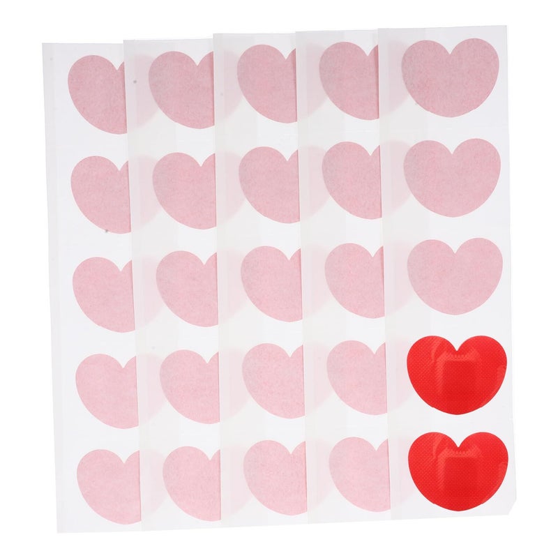 Veemoon Red Heart Shaped Adhesive Bandages 50pcs 52x42mm Self Adhesive Wound Patch - Image 2