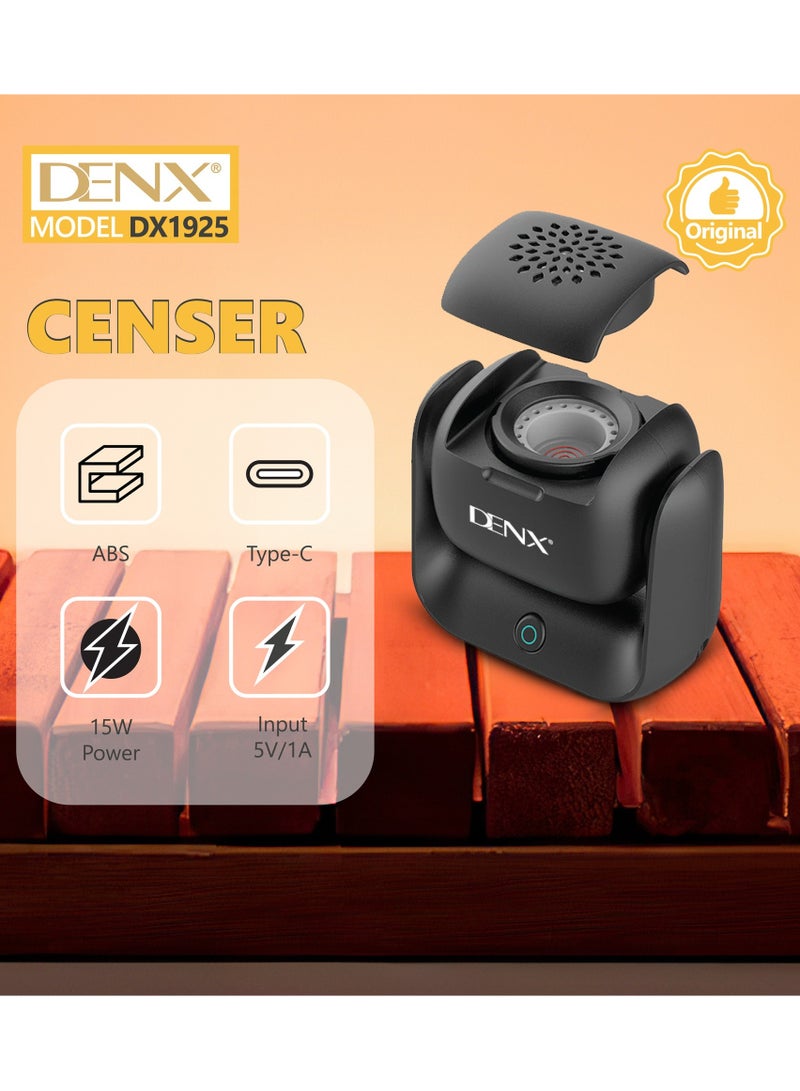 Denx Electric Incense Burner, Portable Electric Incense Burner with 90 Degree Adjustable Lid and LED Indicator - Image 4