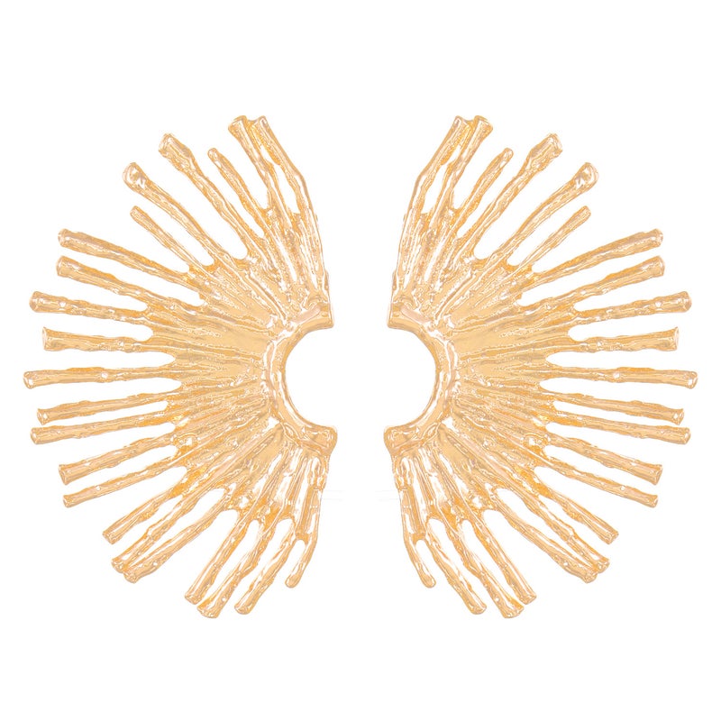 ofeankri Fashionable Exaggerated Sunflower Earrings for Women - Trendy Party Retro Metal Cool Earrings - Image 5
